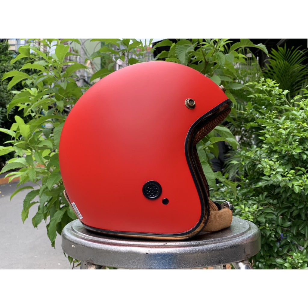 [HOT NEW 2020] Mũ Bảo Hiểm ¾ HPro Thời Thượng Nhiều Màu Cá Tính Màu – Đỏ – Bảo Hành 12 Tháng