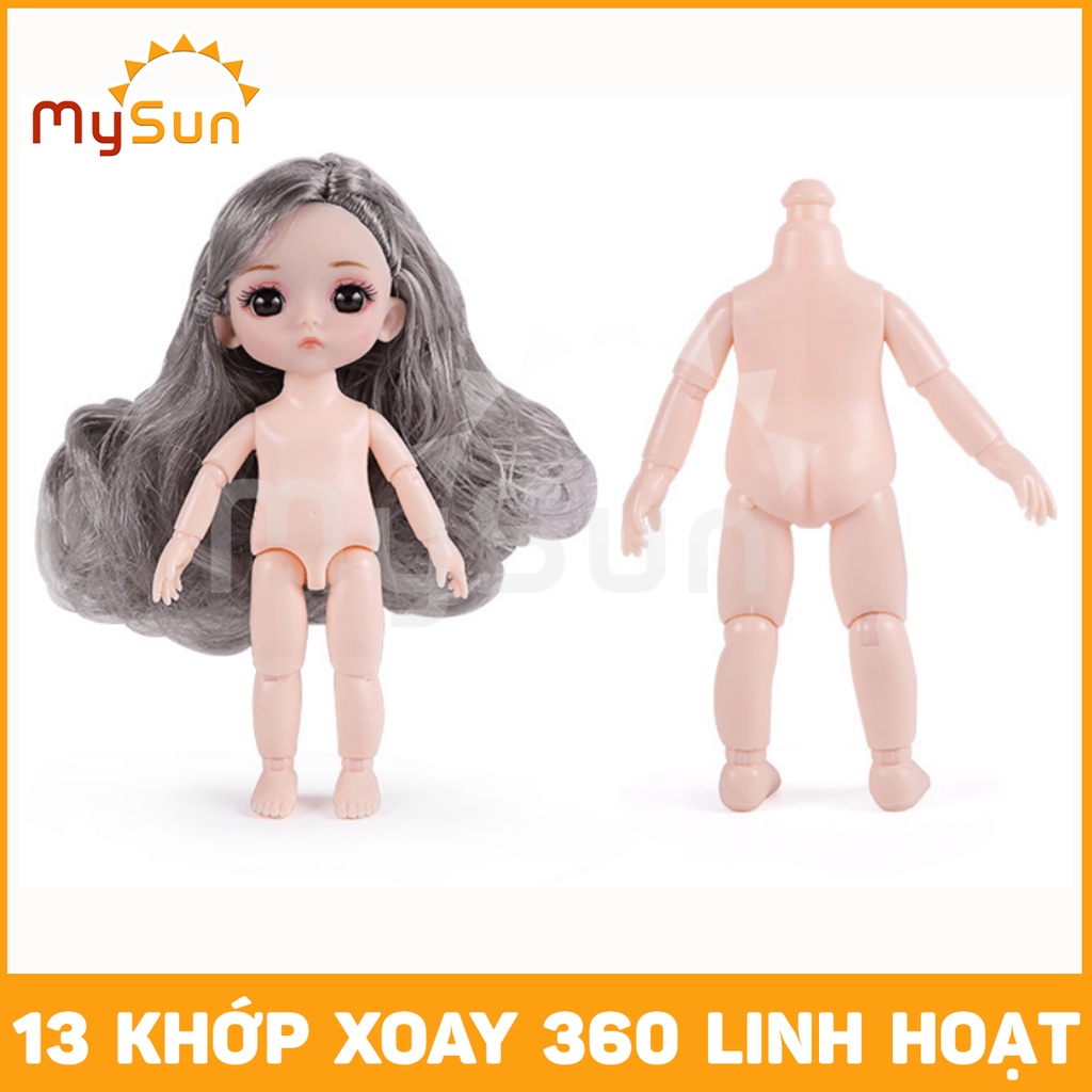 Bộ đồ chơi búp bê CAO CẤP thay đồ mini xinh xắn 16cm 12 khớp cho bé gái MySun