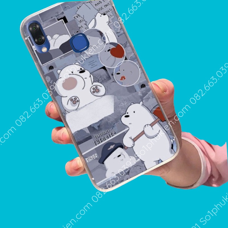 Ốp lưng Vsmart Joy 2+ (plus) , Active 1, Joy1, Joy 1+, Star 3, joy 3 Active 3, live 4, star 4, star 5, in hình gấu
