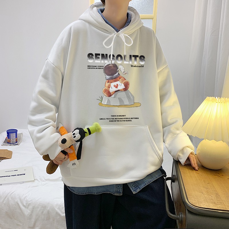Áo hoodie dáng rộng họa tiết hoạt hình thời trang cá tính cho nam | BigBuy360 - bigbuy360.vn