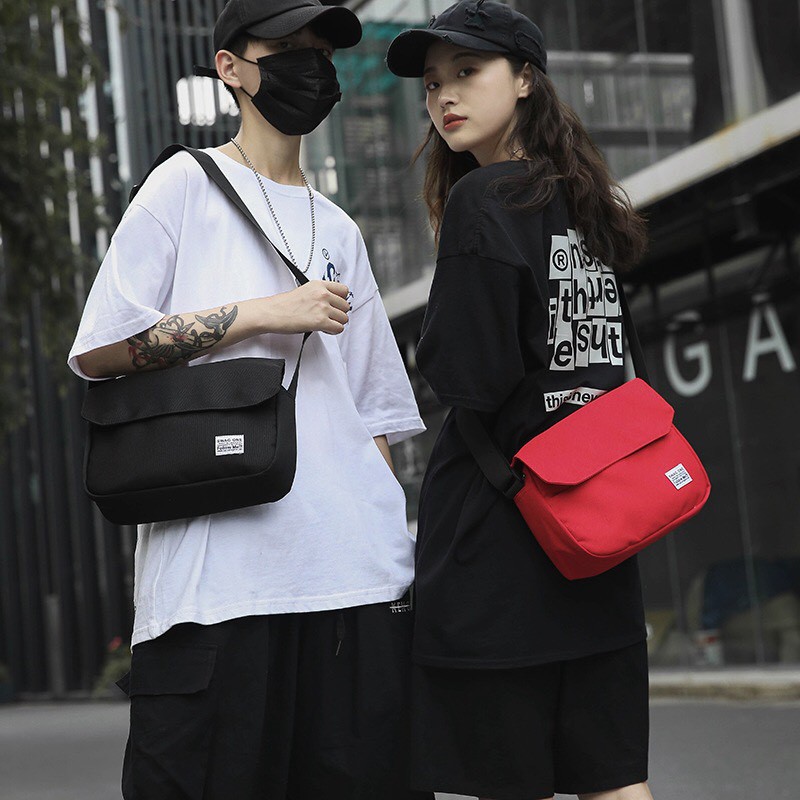 Túi đeo chéo nam nữ vải canvas chống nước phong cách unisex ulzzang Hàn Quốc T01 - Cosa