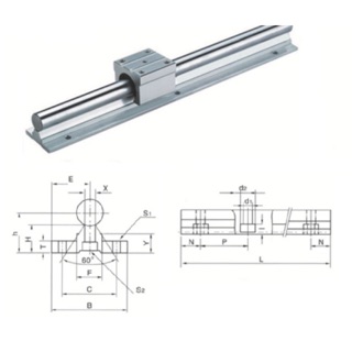 SBR 30UU Ổ Bi Trượt Tròn hở