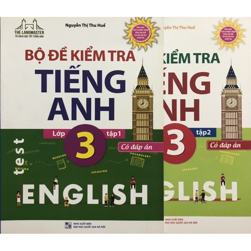 Sách - Bộ đề kiểm tra tiếng anh lớp 3 (Combo 2 tập)