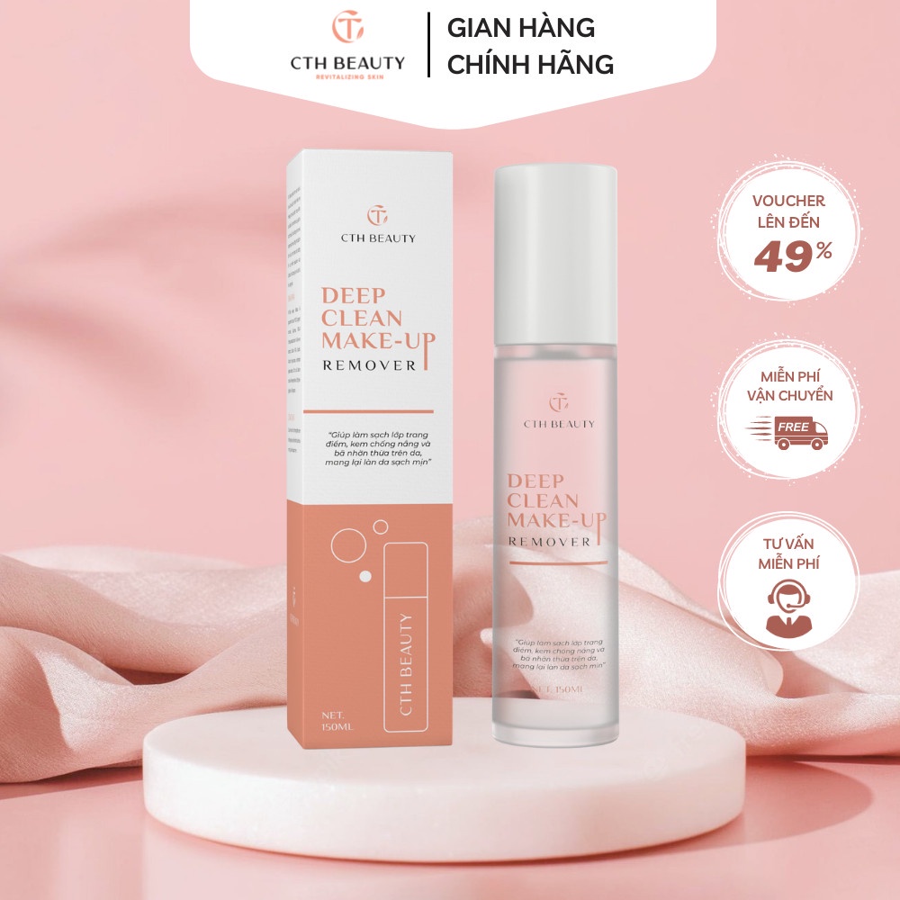 Nước Tẩy Trang CthBeauty Làm Sạch Da ,Dịu Nhẹ An Toàn Lành Tính Cho Mọi Loại Da Siêu Dưỡng Ẩm Không Chứa Dầu Và Cồn