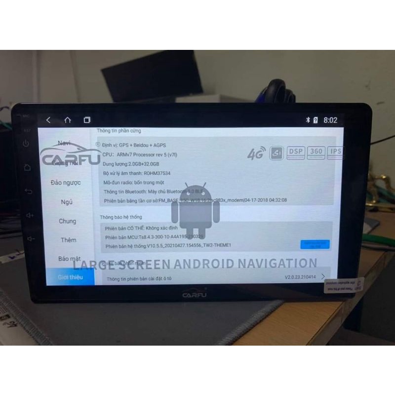 MÀN HÌNH ANDROID CARFU C8 TS8 RAM 2GB/32GB CẮM SIM 4G FULL TÍNH NĂNG PHIÊN BẢN MỚI 2022