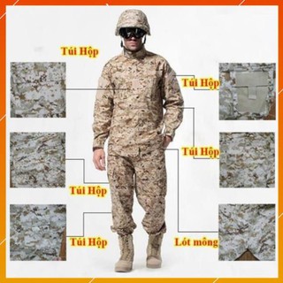 Quần áo lính thủy quân lục chiến mỹ - quần túi hộp nam giá rẻ kiểu lính