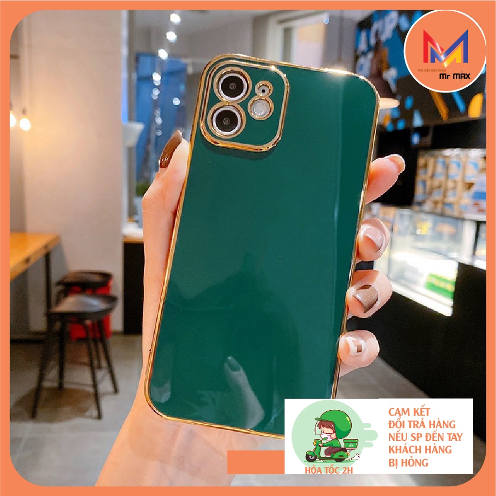 Ốp Lưng Iphone Mềm Dẻo Sang Trọng Viền Mạ Vàng Cao Cấp Đơn Sắc Long Lanh Dành Cho IP X > 13Promax