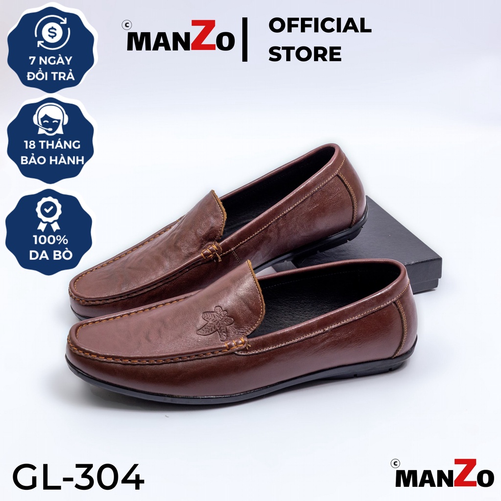 Giày mọi nam da bò cao cấp dành riêng cho dân công sở MANZO - GL 304