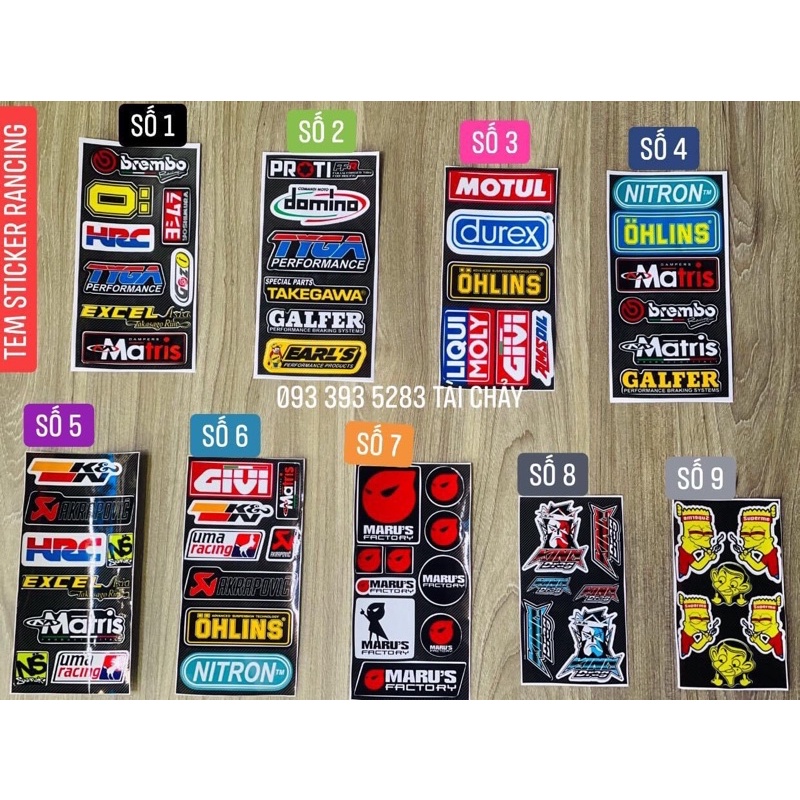 TEM STICKER LOGO RACING