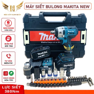 Máy Siết Bulong MA.KI.TA 20V Không Chổi Than, 3 Đèn Led Trợ Sáng, Motor Bruschless