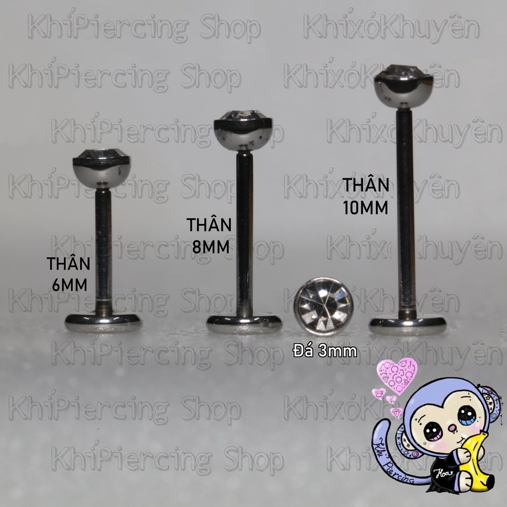 1 Chiếc Khuyên Cánh Mũi hoặc Khuyên Tai chốt gắn ẩn ( 18g )