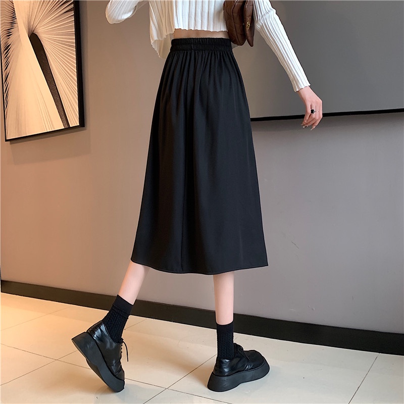 Chân váy SUXI dáng chữ A lưng cao đơn giản thời trang xuân hè dành cho nữ