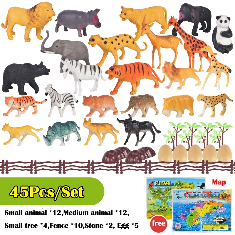 Set 45 Mô Hình Đồ Chơi Ani Bằng Nhựa Cho Bé