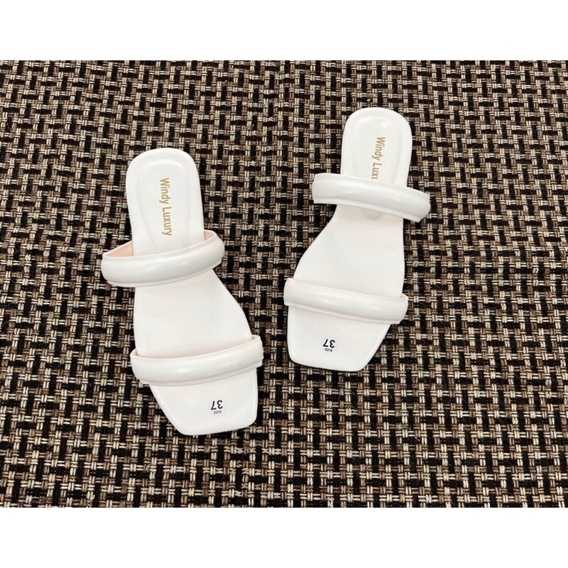 Dép lê nữ 2 quai phồng đế bệt siêu hot