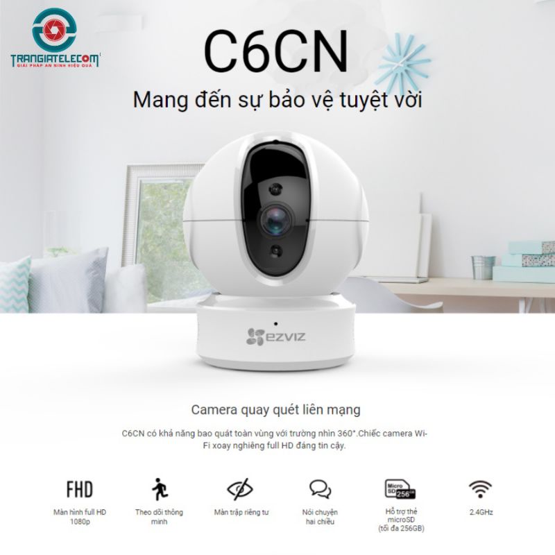 CAMERA EZVIZ C6CN KÈM THẺ 32G,64G