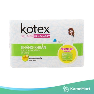 Băng Vệ Sinh Kotex Hằng Ngày Kháng Khuẩn (20 Miếng)