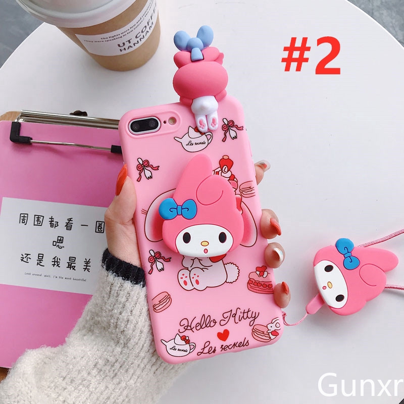 3D Cartoon Ốp lưng Ốp lưng Vivo Y91c Y11 Y17 V9 V7 V5 Y91 Y95 Y19 V15 V11i Y71 Y81 Cute Melody Doll Soft Case