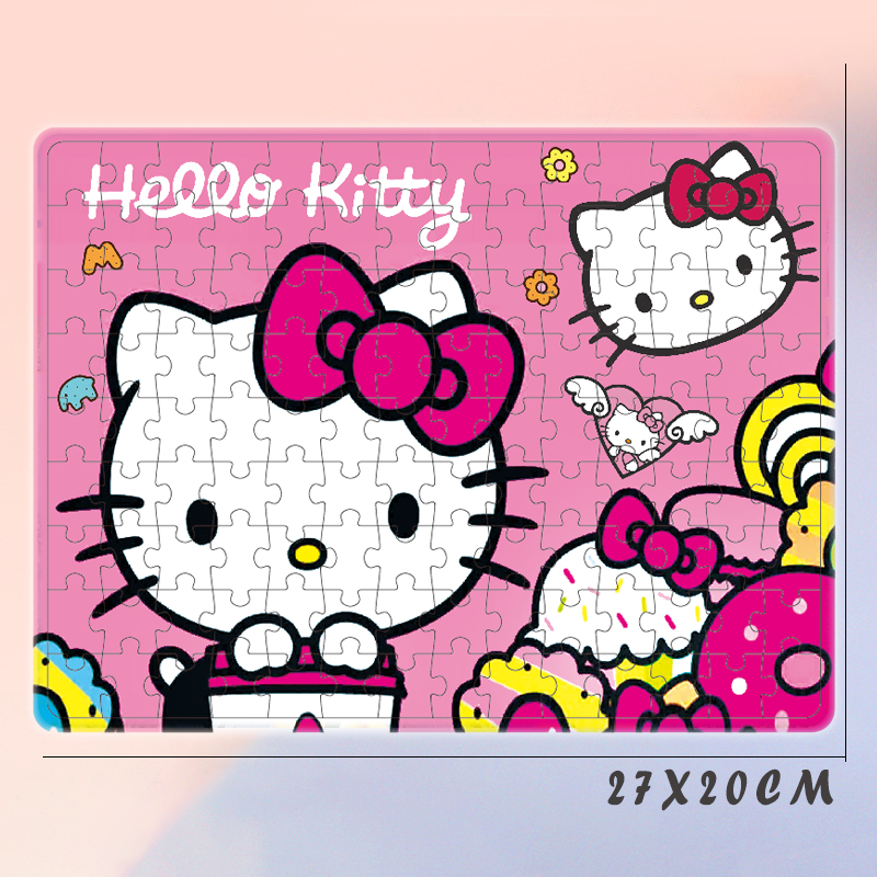 Bộ Đồ Chơi Xếp Hình 126 Mảnh Hình Hello Kitty Đáng Yêu Cho Bé Trai Và Gái