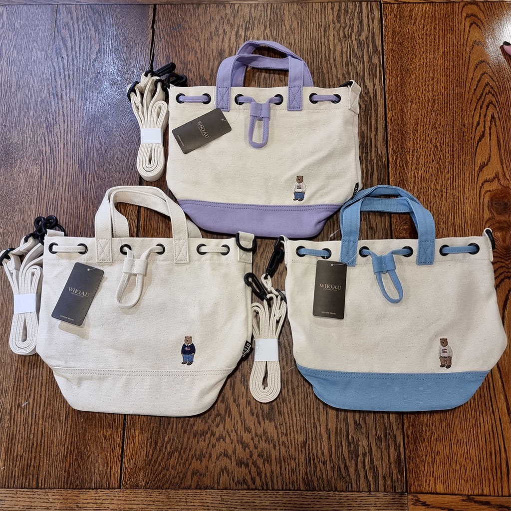 Túi xách WHOAU WHBGB2323A vải canvas dáng xô thời trang cho nữ