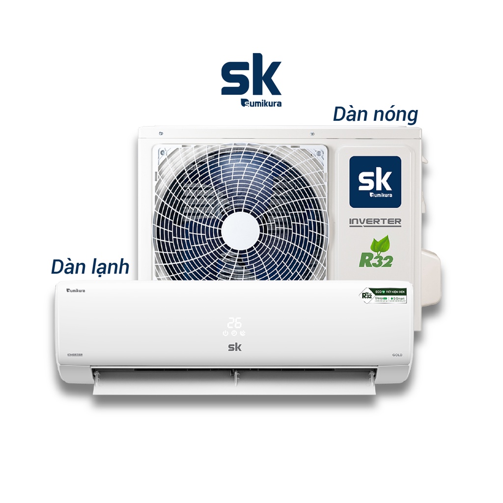 [Mã ELHA10 giảm 6% đơn 5TR] Máy Lạnh Inverter R32 1 Ngựa SK Sumikura APS/APO-092.GOLD