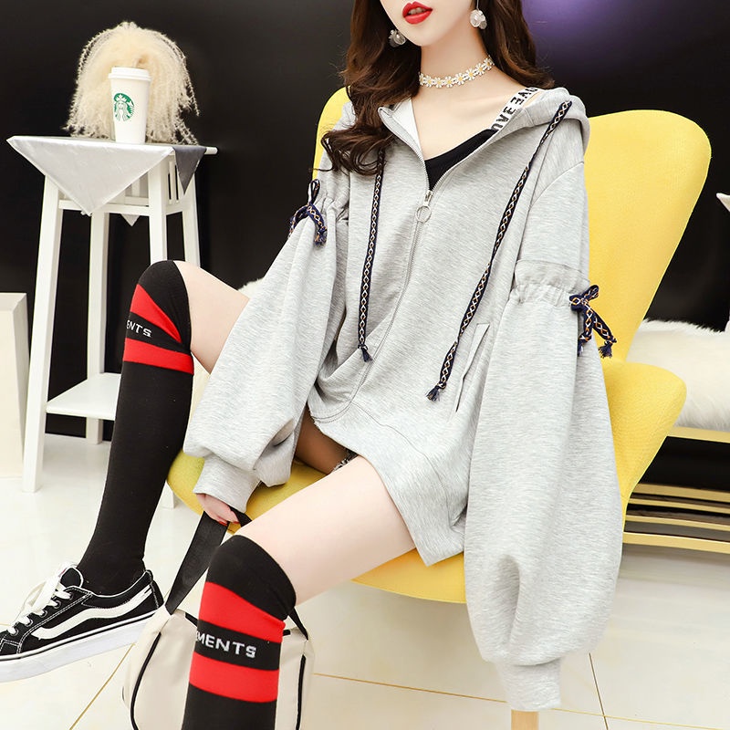 Áo khoác có mũ trùm đầu thời trang xuân thu phong cách Phương Tây cho nữ