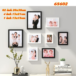 Bộ Khung Ảnh Treo tường Phong Cách Bắc Âu In Ảnh Điện Thoại Ảnh Cưới Ảnh Baby Ảnh Gia ĐÌnh