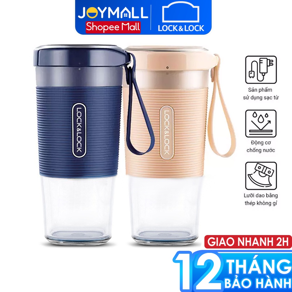 Máy xay sinh tố cầm tay Lock&amp;Lock EJJ321 300ml - Hàng chính hãng, không dây, sử dụng pin sạc, chống nước - JoyMall