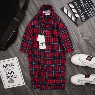 Áo sơ mi nam ngắn tay caro màu ĐỎ Zara - Mạnh Mẽ Nam Tính