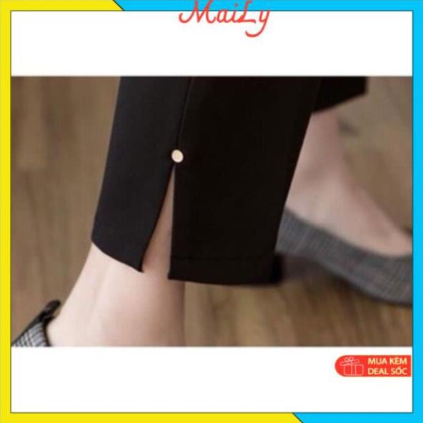 Quần baggy nữ cạp cao xẻ gấu siêu xinh [HÀNG THIẾT KẾ] chất vải tuyết mưa dày dặn - mới lạ phong cách | BigBuy360 - bigbuy360.vn