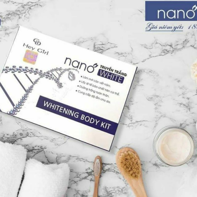 Truyền trắng Nano white- Tắm trắng body - bật tông ngay sau lần sử dụng đầu tiên