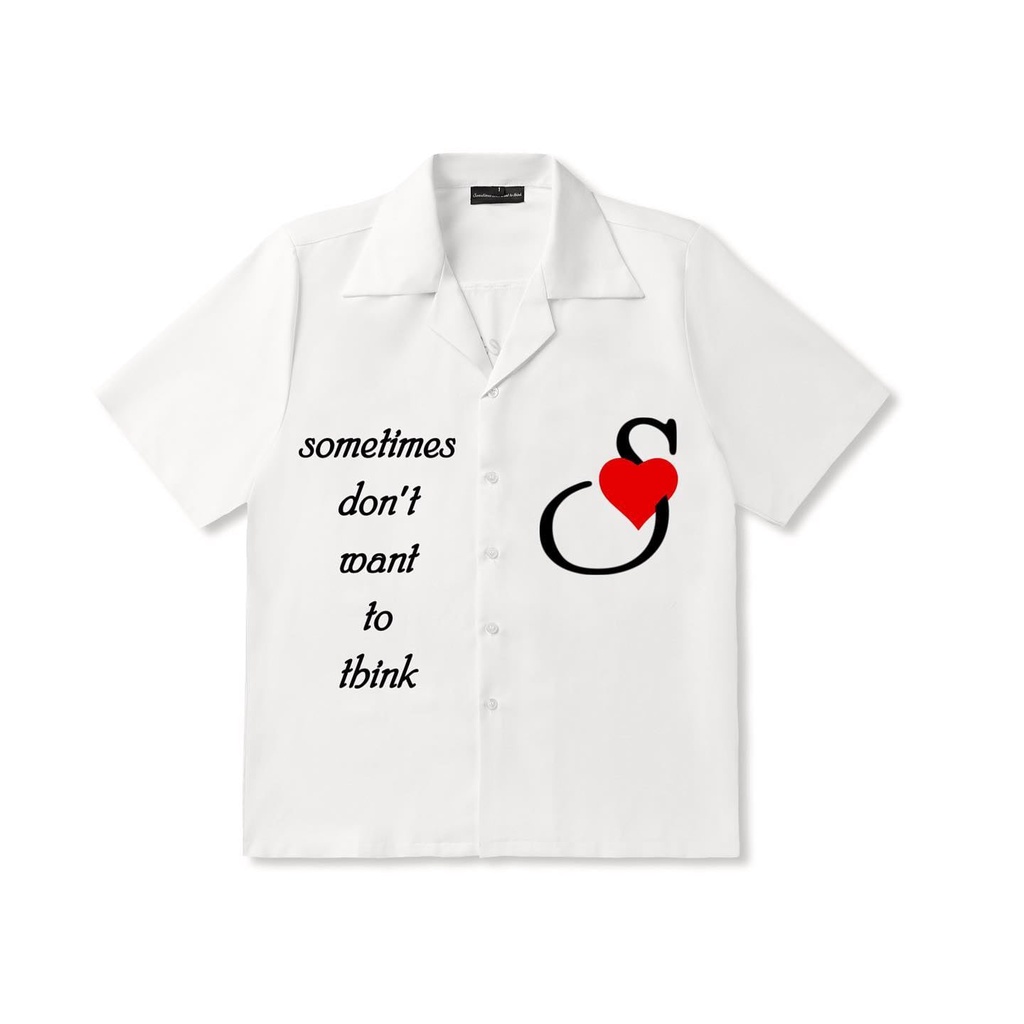 Áo Sơmi Cuban Shirt Sometime Don't Want To Think Kiểu Dáng Unisex Nam Nữ
