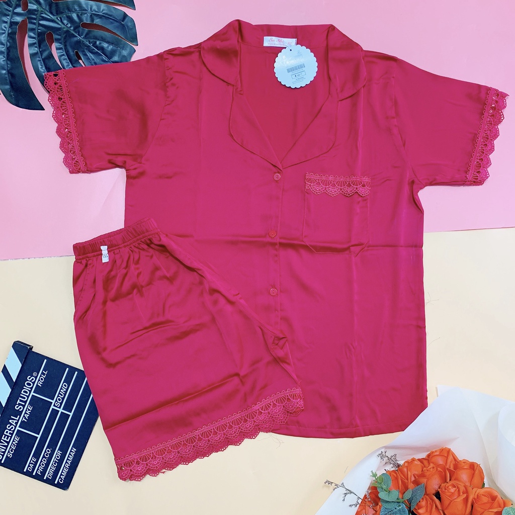 [ HÀNG ĐẸP - GIÁ RẺ ] Bộ Pizama Đùi Ren Chất Mềm Mại, Thoải Mái Nhẹ Nhàng | BigBuy360 - bigbuy360.vn