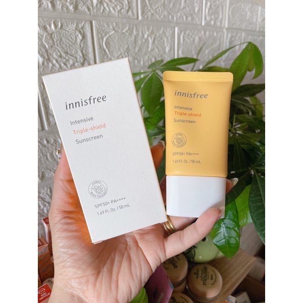 Kem chống nắng lâu trôi làm sáng da innisfree Intensive Triple Care Sunscreen SPF50+ Pa++++ 50ml