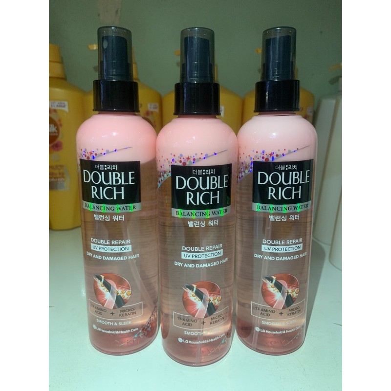 Xịt Dưỡng Tóc Double Rich chăm sóc tóc khô xơ và hư tổn 250ml ( mầu hồng ) | BigBuy360 - bigbuy360.vn