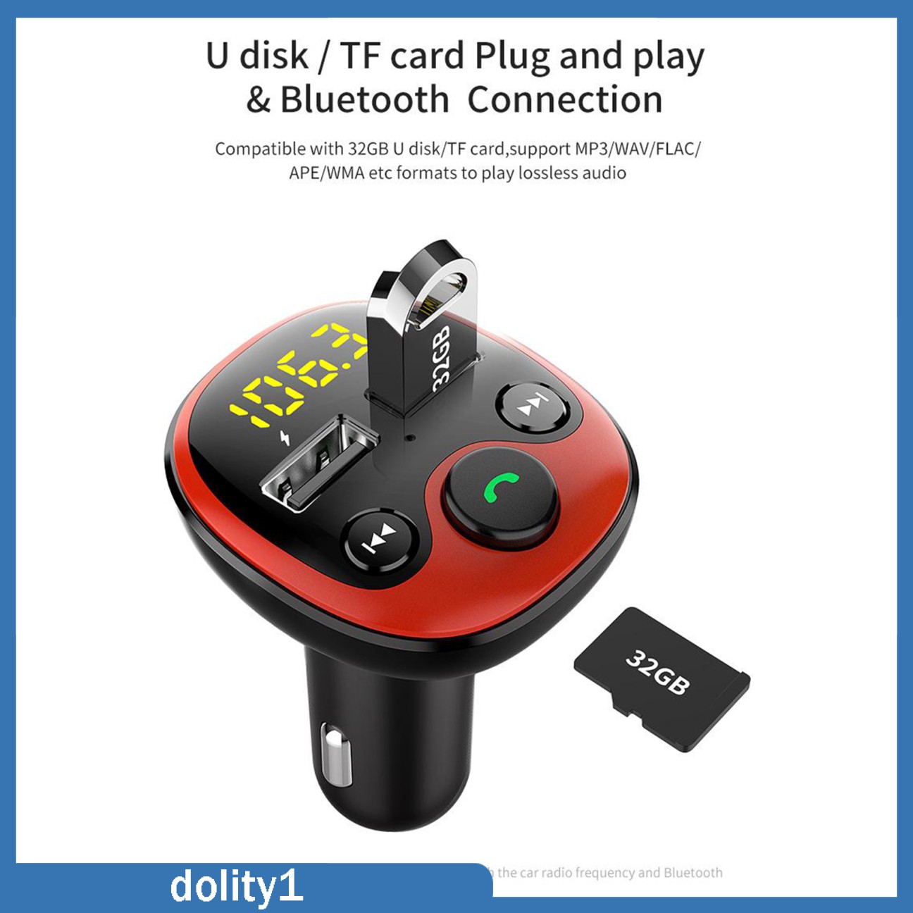 Bộ Phát Nhạc Mp3 Bluetooth Không Dây Cho Xe Hơi