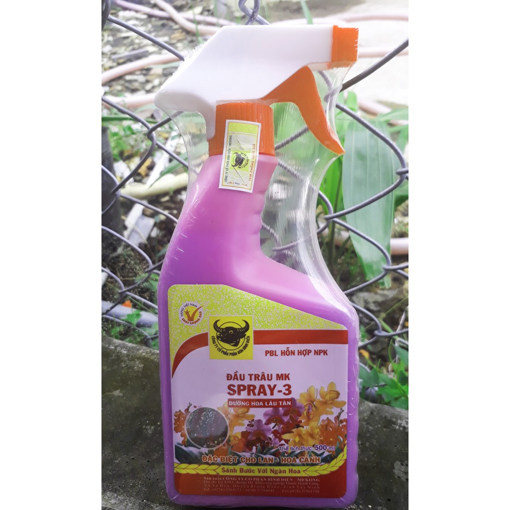 PHÂN BÓN LÁ ĐẦU TRÂU KÍCH RA HOA SPRAY 3 - 500ML - ĐẦU TRÂU SPRAY 3 - 500ML - PHÂN BÓN KÍCH THÍCH RA HOA