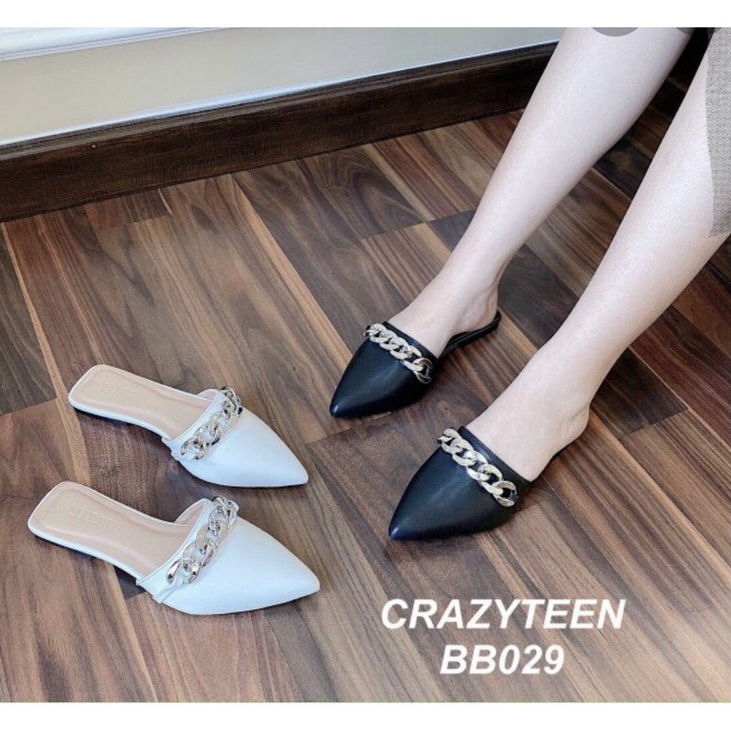 FREESHIP 50K Dép nữ- sục nữ da mềm êm chân gắn xích siêu xinh