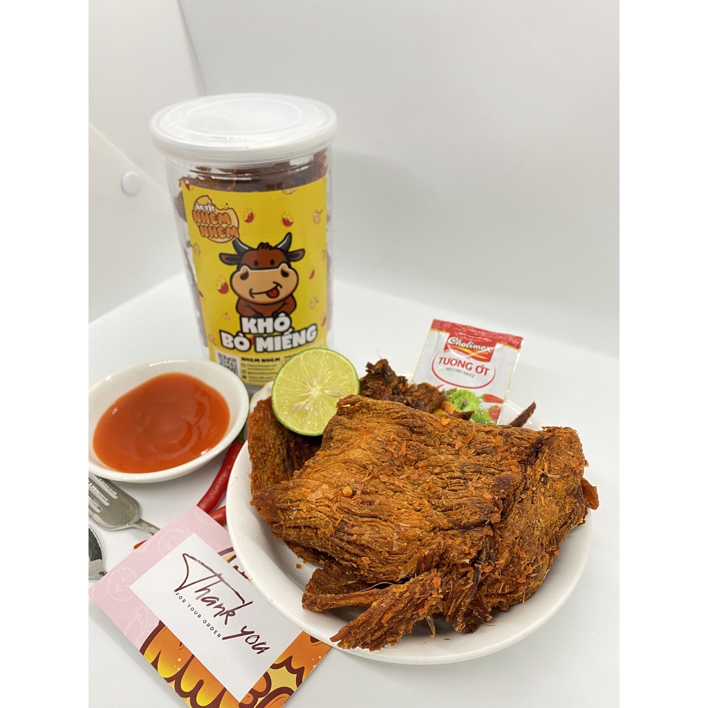 Khô bò miếng Nhem Nhem 250g Đồ ăn vặt Hà Nội vừa rẻ vừa ngon | BigBuy360 - bigbuy360.vn