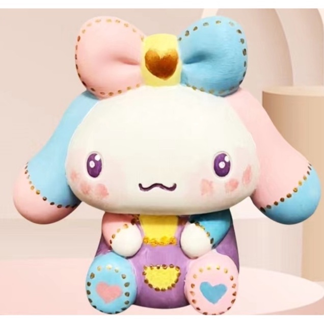 Tượng nhựa tô màu Cinnamoroll ( tặng kèm 6 màu và cọ )