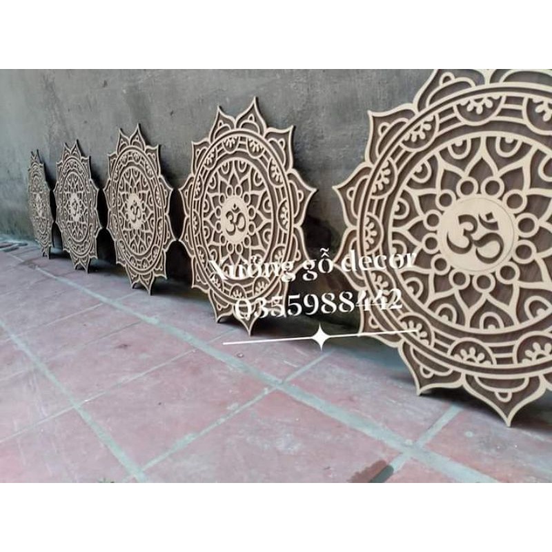 Yoga, Tranh treo tường Decor hoa Mandala treo tường trang trí Phòng Thiền , Yoga, phòng tập