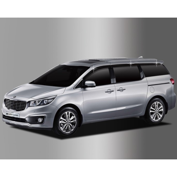 Bộ vè che mưa đen xe Kia SEDONA 2015-2020 hàng Hàn Quốc chất liệu DÀY và BỀN (6 CT)