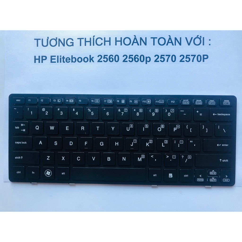 Bàn Phím Laptop HP Elittebook 2560 2560P 2570 2570P Không Chuột Hàng Mới 100% Bảo Hành 12 Tháng Toàn Quốc