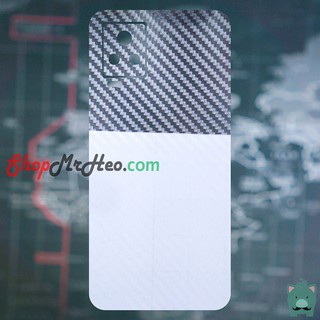 Skin Dán Mặt Sau Lưng Vân 3D Vivo iQOO 5 5G - IQOO 7 5G - Carbon, Hình hộp, Nhám, Vân Da