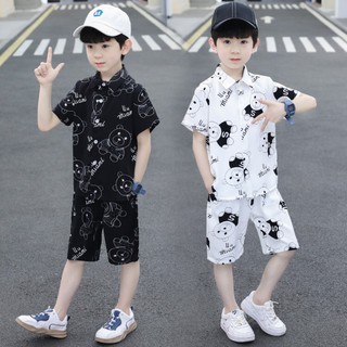 Quần áo bé trai - Set Pijama họa tiết gấu cho bé từ 1-5 Tuổi