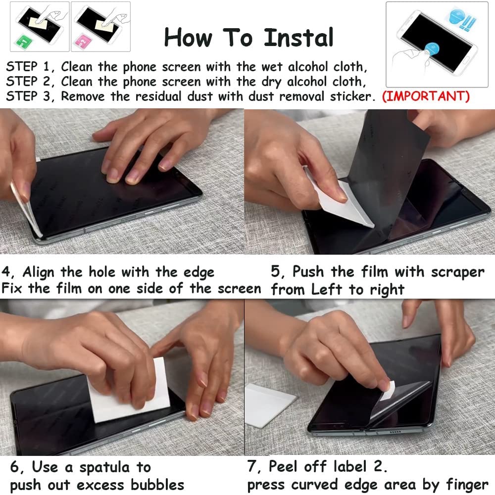 Phim Hydrogel Mềm Dán Màn Hình Chống Nhìn Trộm Cho Samsung Galaxy Z Fold 4 Fold 3 Fold 2 5G