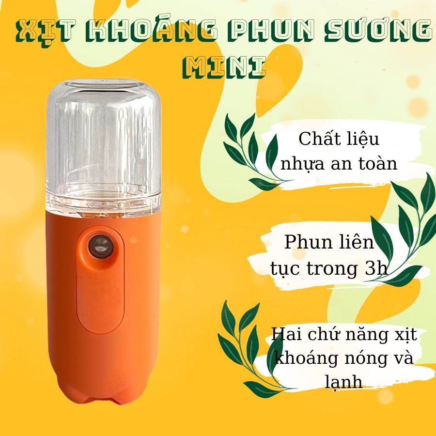 Máy Xịt Khoáng Phun Sương Dùng Pin Chân Gấu Dễ Thương Làm Mát Và Cung Cấp Độ Ẩm Cho Da Giúp Da Căng Bóng Sáng Mịn