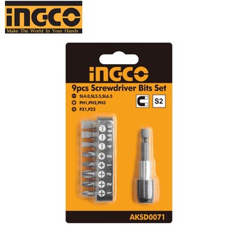 Ingco - aksd0071 bộ 9 đầu tua vít hiệu ingco