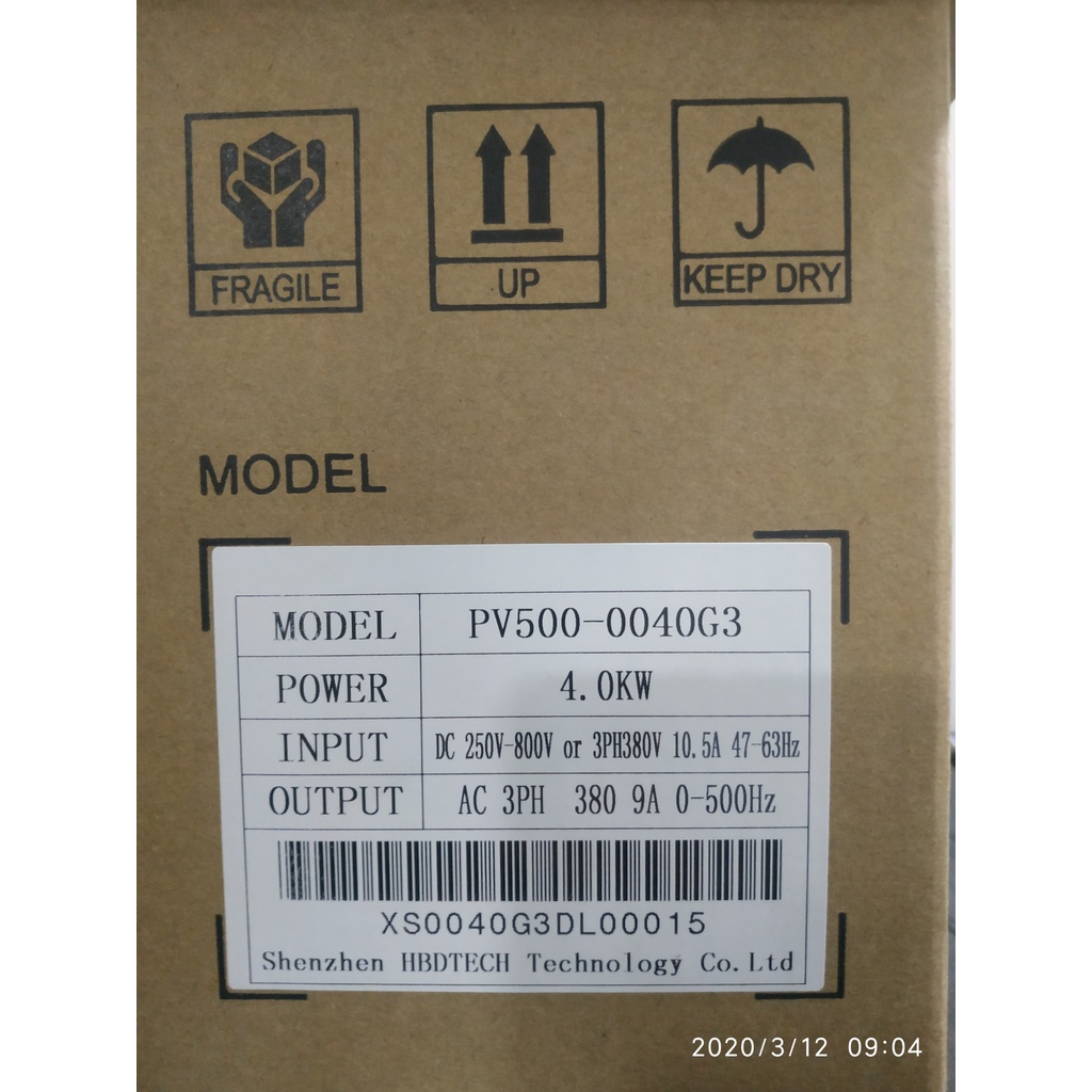 Biến tần bơm nước năng lượng mặt trời độc lập PV500 3pha 380V 4kW, 5,5kW, 7,5kW