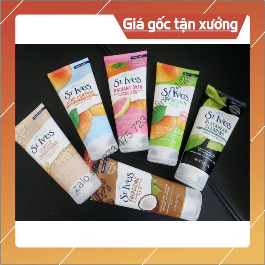 [ HOT] (chuyên sỉ giá rẻ) (sỉ = lẻ) Tẩy da chết St.Ives Blackhead Clearing Green Tea Scrub.