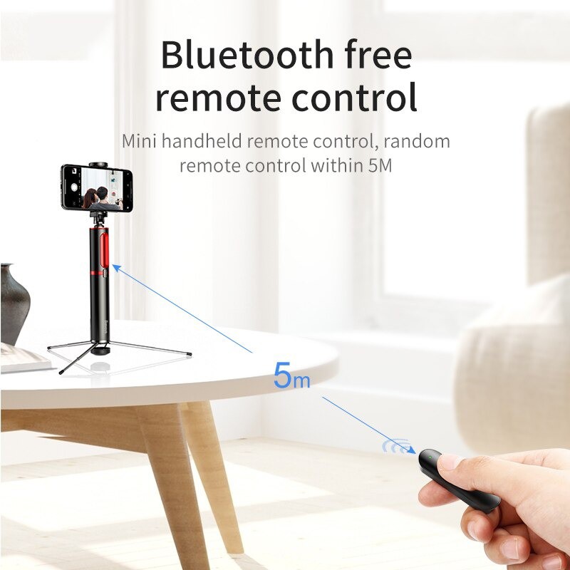 Gậy Selfie Cao Cấp Có Bluetooth Di Động Thông Minh Thiết Kế Kiểu Chân Máy Ảnh Chụp Ảnh